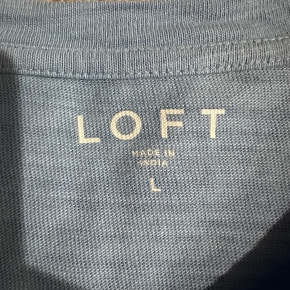 Loft Women’s Long sleeve size Large Light Blue Top - Picture 2 of 4